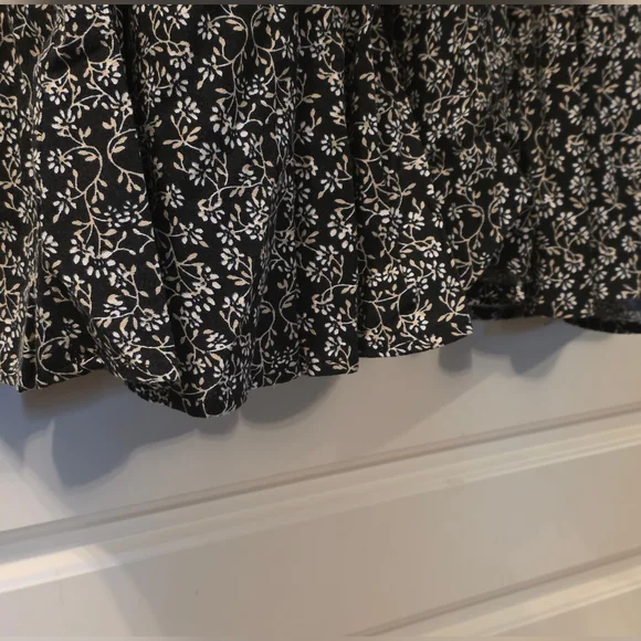 NWT Bell Elbow Sleeve Mini A-Line Dress - Black Floral - Picture 5 of 7